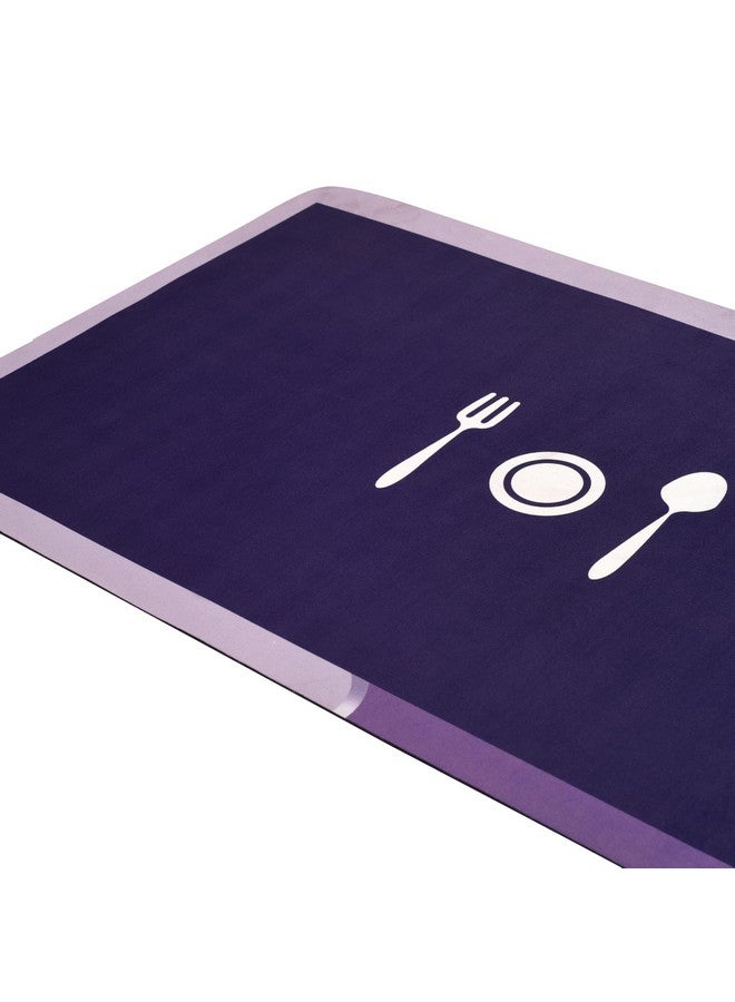 Status Contract Kitchen Mats for Floor | Set of Runner & Mat Kitchen Decor | Anti-Skid Rubber Kitchen Floor Mat | Napa Skin Super Absorbent Non Slip Mat - Floor Rug | Waterproof Kitchen Mat | (Purple) (RR-120x40,DM-38x58 CM) - Image 5
