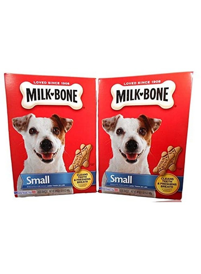 MILK-BONE 084282984616 Traditional Bone Shaped Biscuits (Small) For Dogs, 24 Oz (2 Pack), 1.5 Pound (Pack Of 2), 48 Ounce