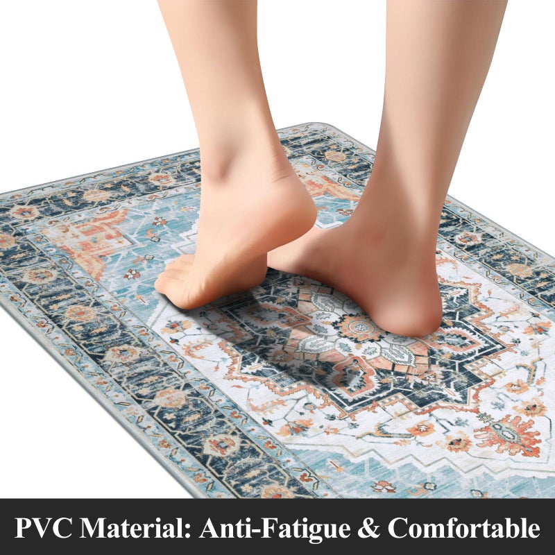MJIAHOMDEC Cushioned Kitchen Rug Sets 3 Piece Anti Fatigue Kitchen Mats for Floor Non Slip Waterproof Kitchen Rugs and Mats Comfort Standing Mat Runner for Home Office,Sink,Laundry - Image 3