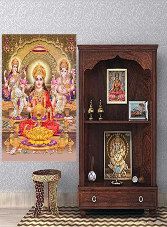 Techgifti ملصق حائط تيكجيفتي ديوالي نافارتاري الديني لاكشمي ماتا جي للمنزل والمكتب والمعبد وغرفة المعيشة (الحجم - 40 × 50 سم) (desg_10) - Image 3