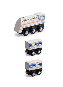 SainSmart Jr. SainSmart Jr. 9 Pcs Wooden Train Set Magnetic Train Toys for Toddlers Kids Engine Vehicles Toy Train Cars for Boys Girls Compatible with Train Tracks  - Image 5