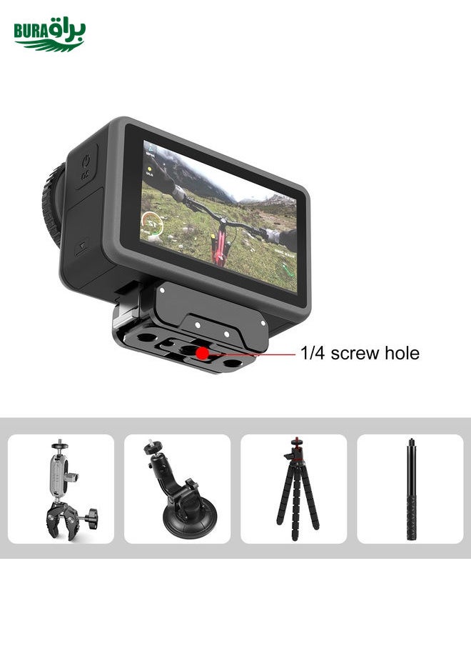 BURAQ For DJI Osmo Action 5 Pro / 4 / 3 PULUZ Magnetic Quick Release Metal Base (Black)  - Image 4