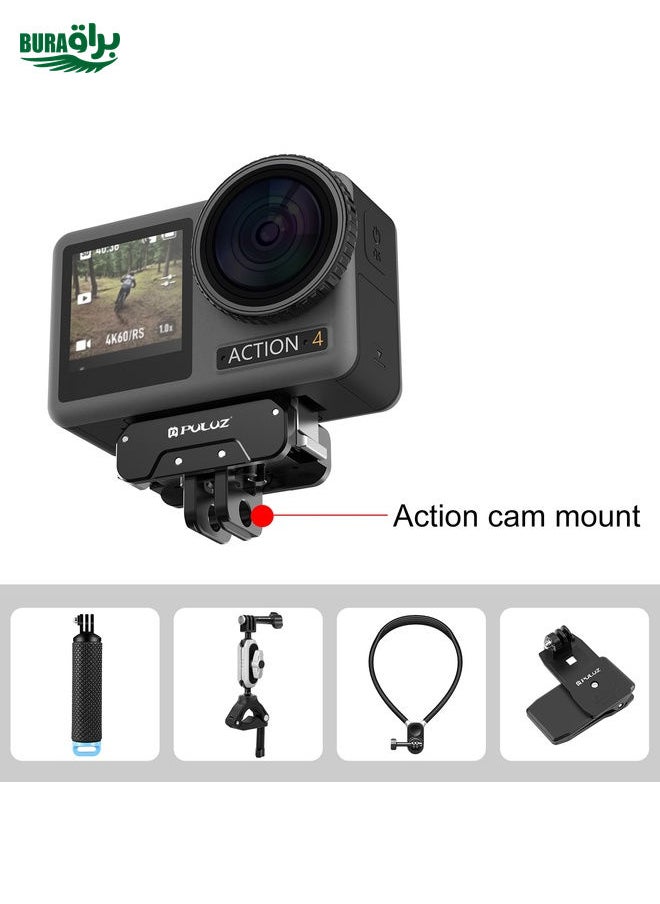 BURAQ For DJI Osmo Action 5 Pro / 4 / 3 PULUZ Magnetic Quick Release Metal Base (Black)  - Image 5