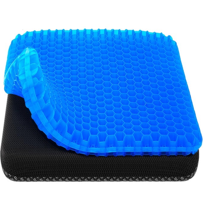 GEL SEAT CUSHION COOLING SEAT CUSHION SUPER LARGE THICK BREATHABLE HONEYCOMB DESIGN ABSORBS PRESSURE POINTS SEAT CUSHION GEL CUSHION FOR OFFICE CHAIR HOME CAR SEAT CUSHION FOR WHEELCHAIR
