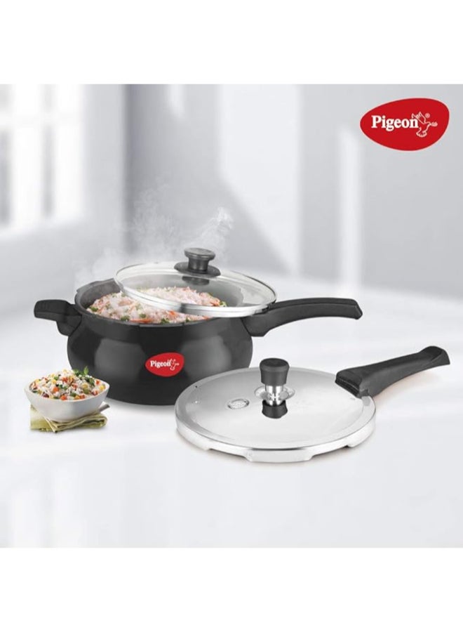 Pigeon Anodised Handi Pressure Cooker - 5Ltr with outer lid - Image 2