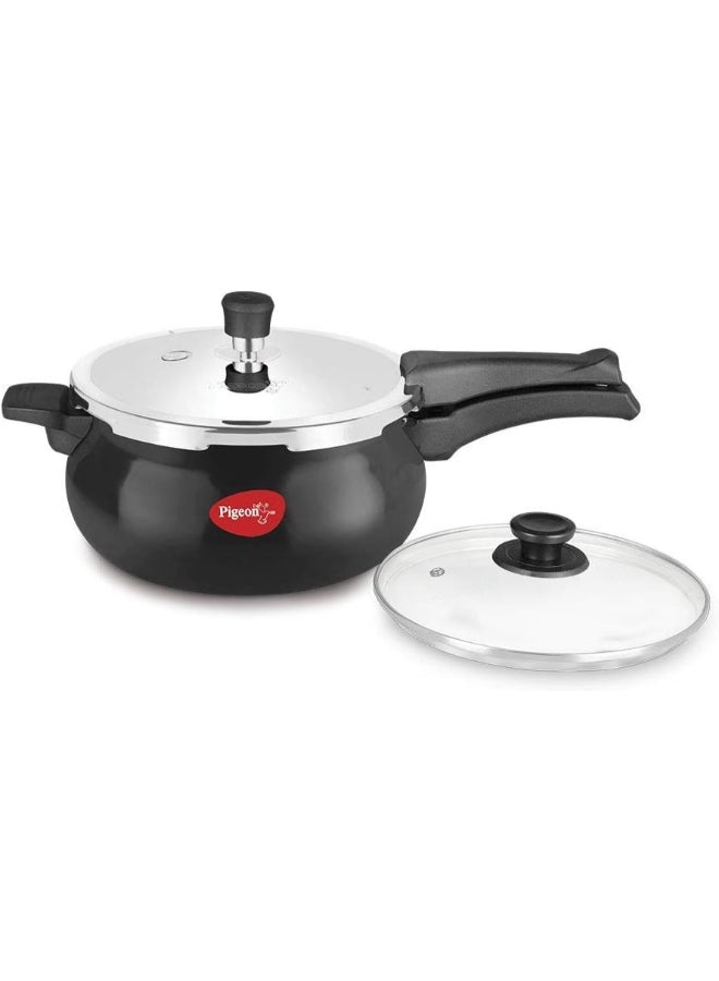 Pigeon Anodised Handi Pressure Cooker - 5Ltr with outer lid - Image 1