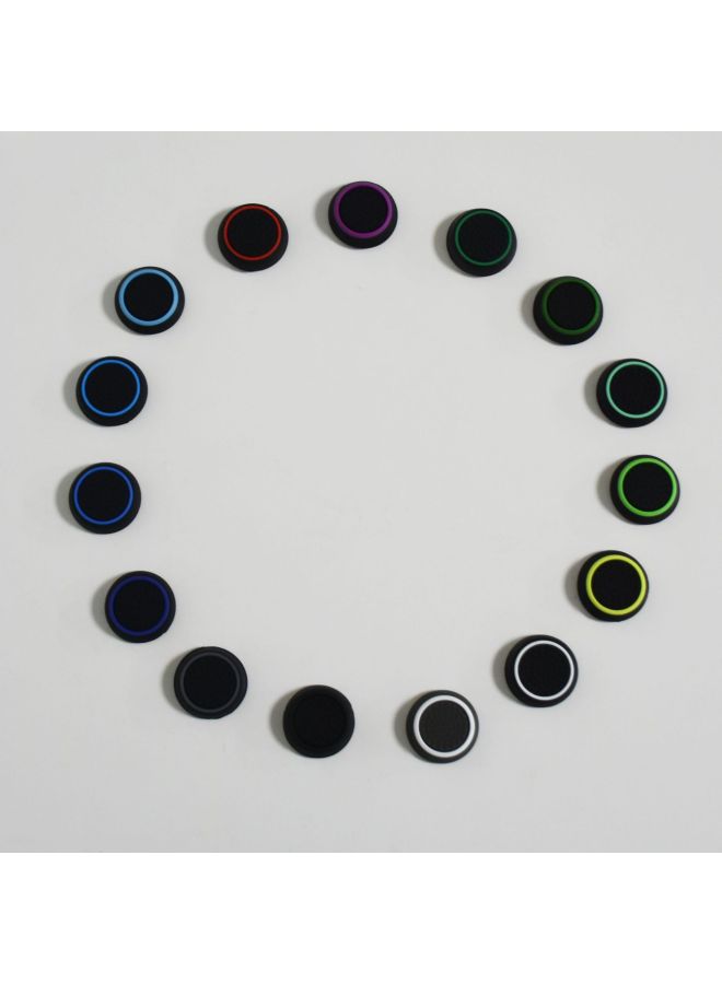 Loquat Ps4 Rocker Cap PS3 PS5 XBOXONE 360 Luminous Cap Luminous Mushroom Head Two-color Handle Silicone-Product Color:PS-white Circle On Black Background 09 - Image 5