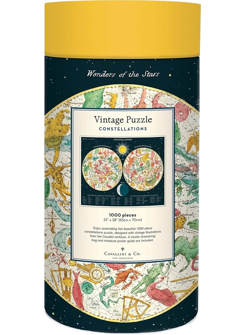 Cavallini & Co. Cavallini Papers & Co. Constellations 1,000 Piece Puzzle, Multi - Image 1