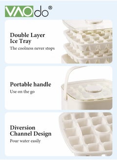 Ice Cube Tray with Lid and Handle Bin 2 Pack Silicone Plastic Ice Cube Trays Ice Trays with Ice Container Stackable Ice Tray with Storage Ice Bucket Kits Ice Tong Ice Scoop - pzsku/ZD45B784723061A0833F7Z/45/_/1716974671/0928f543-6591-40c9-af66-123e282e178b