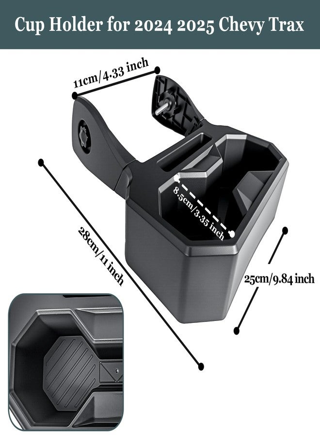 Abystar Backseat Floor Cup Holder Console Mounted Drink Holder Rear Storage Organizer Interior Accessories Compatible with Chevrolet/Chevy Trax 2024 2025 - Image 5