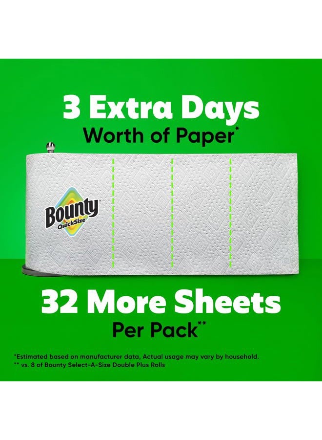 Bounty Quick-Size Paper Towels, White, 8 Family Rolls = 20 Regular Rolls - Image 5