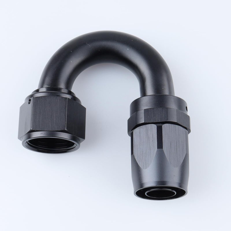AC PERFORMANCE 10 AN 180 Degree Swivel Hose End Fitting Aluminum Black