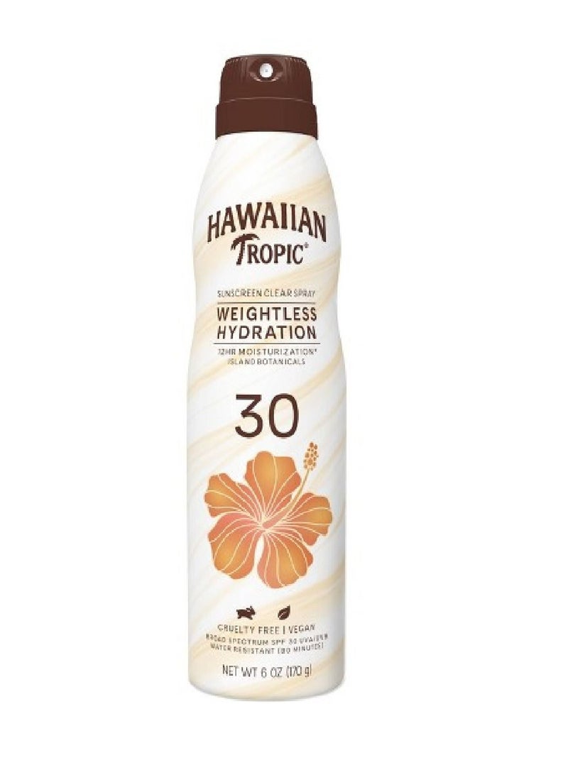 Hawaiian Tropic Silk Hydration Weightless Sunscreen C-Spray - SPF 30 - 6oz