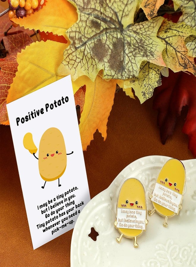 Hotop 30 Set Positive Potato Gifts Bulk Funny Lapel Pin Set Nurse Week Party Favors with Inspirational Card, Organza Bag Positive Emotional Support for Rad Tech Nurse Practitioner Week - Image 5