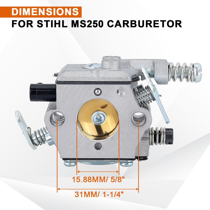Savior MS250 Carburetor for Stihl MS250 Carburetor 021 023 025 MS210 MS230 MS 250 MS 210 MS 230 Chainsaw Replace WT286 1123-120-0605 - Image 2