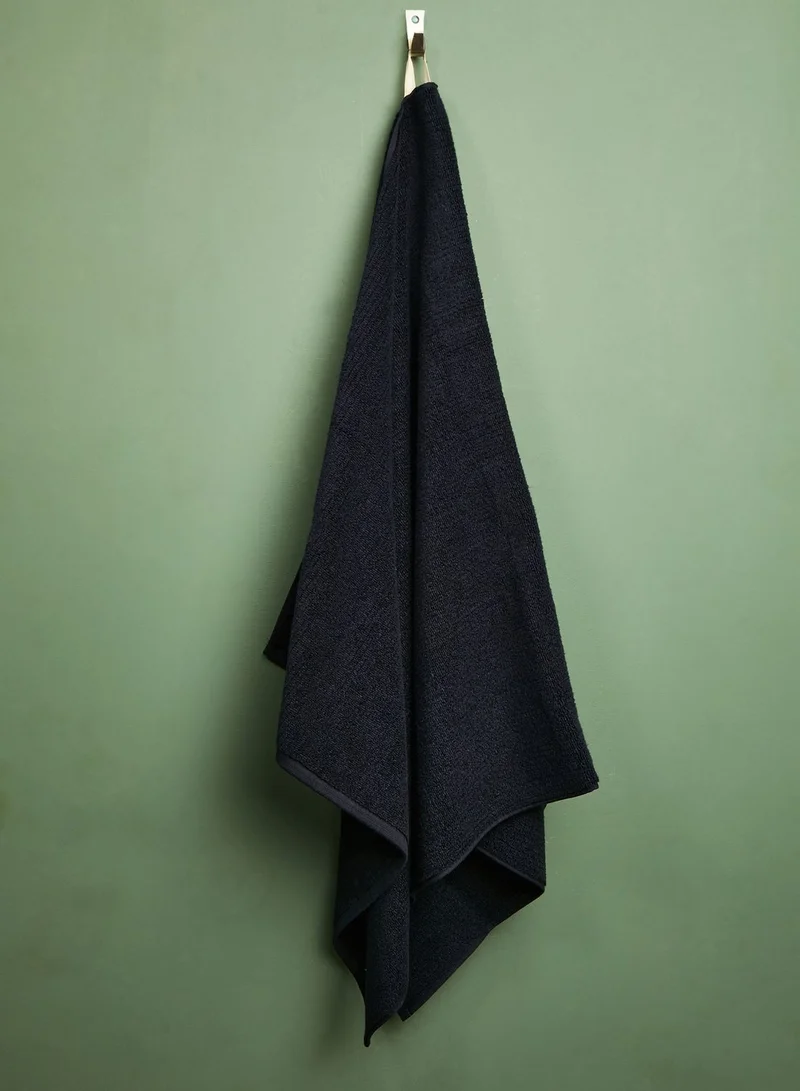 CALVIN KLEIN Quick Dry Performance Rib Bath Towel - Midnight