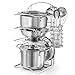 TikOnsYol 12Pcs Kids Pretend Play Kitchen Accessories Toy Stainless Steel Metal Pots and Pans Playset with Rack Mud Kitchen Accessories Toy Pots and Pans for Kids Toddler Age 3 Years Old - Image 2