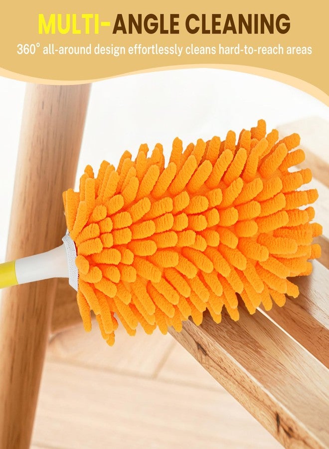 SetSail Dusters for Cleaning Compatible with Swiffer Small Microfiber Duster Refills 4pcs Reusable Duster Refill with 1 Handle Washable Duster Cleaner Kit for Furniture, Car Interior, Blind - Image 5