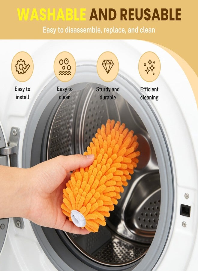 SetSail Dusters for Cleaning Compatible with Swiffer Small Microfiber Duster Refills 4pcs Reusable Duster Refill with 1 Handle Washable Duster Cleaner Kit for Furniture, Car Interior, Blind - Image 3