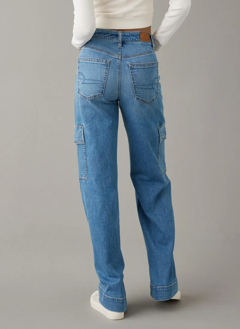 امريكان ايجل Dreamy Drape Stretch Super High-Rise Cargo Jeans