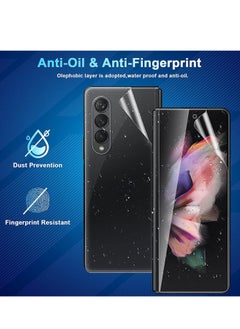 RINCO [1Set=4PCS] Screen Protector for Galaxy Z Fold 5 2023, Inside TPU Film + Full Covered Outer + Back Cover Screen Protector, High Clarity, Bubble Free for Samsung Z Fold 5 5G Screen Protector, Clear  - Image 4