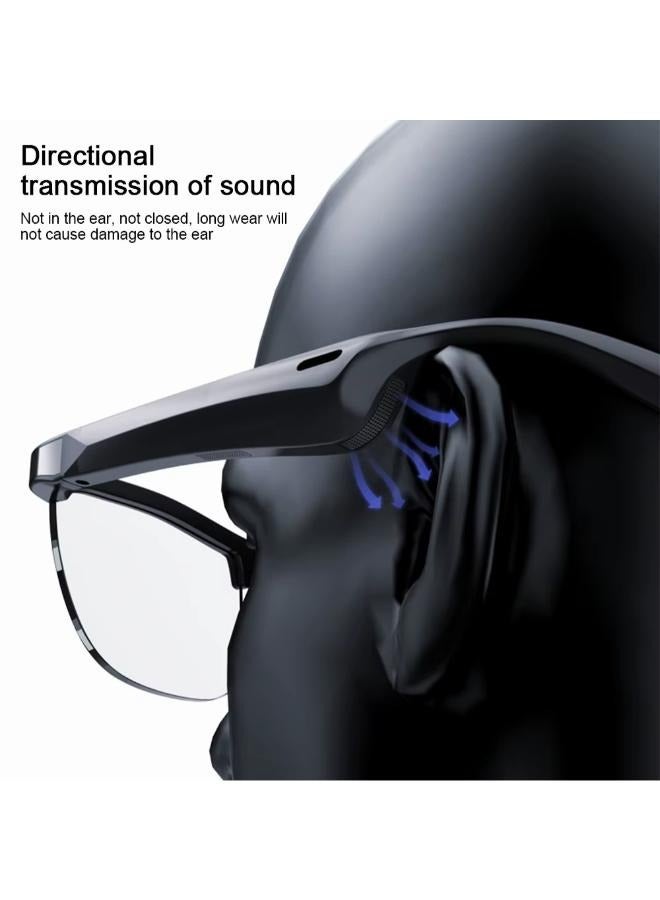 بلوري نظارات Blulory MG10 الذكية للموسيقى - بلوتوث 5.0، صوت هاي فاي، ضوء مضاد للأزرق، رياضة، مكالمات بدون استخدام اليدين (أسود) - Image 2