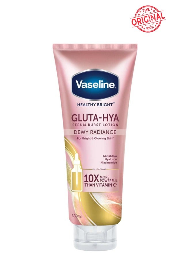 Vaseline Healthy Bright Gluta-Hya Serum Burst Lotion Dewy Radiance 330ML - Image 1