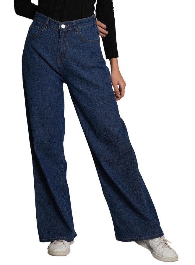 KOTTY Women's High Rise Cotton Lycra Blend Ankle Length Relaxed Fit Jeans - Image 1
