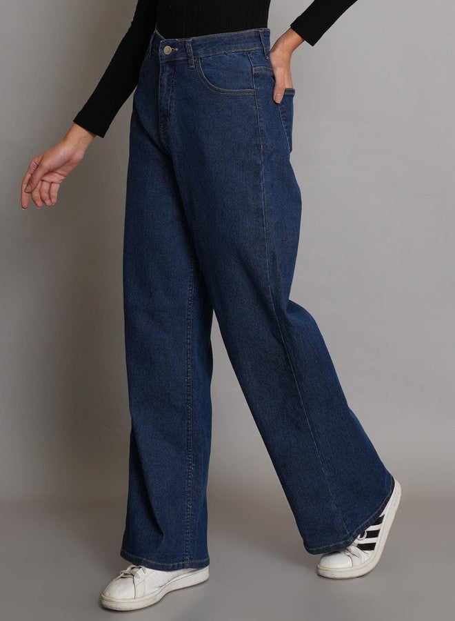 KOTTY Women's High Rise Cotton Lycra Blend Ankle Length Relaxed Fit Jeans - Image 2