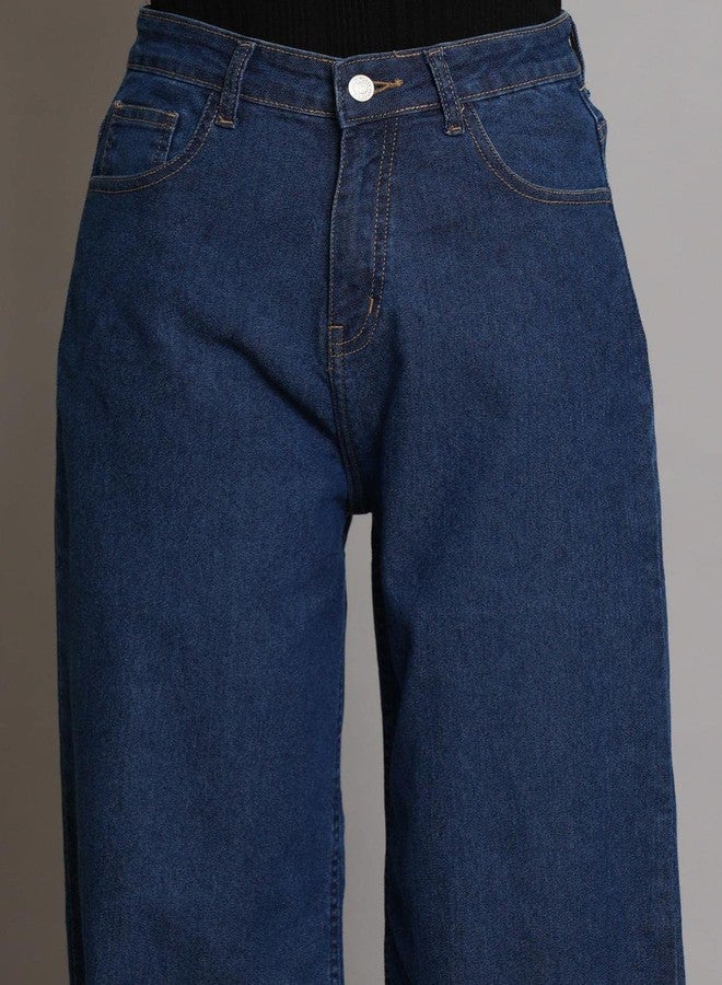 KOTTY Women's High Rise Cotton Lycra Blend Ankle Length Relaxed Fit Jeans - Image 4