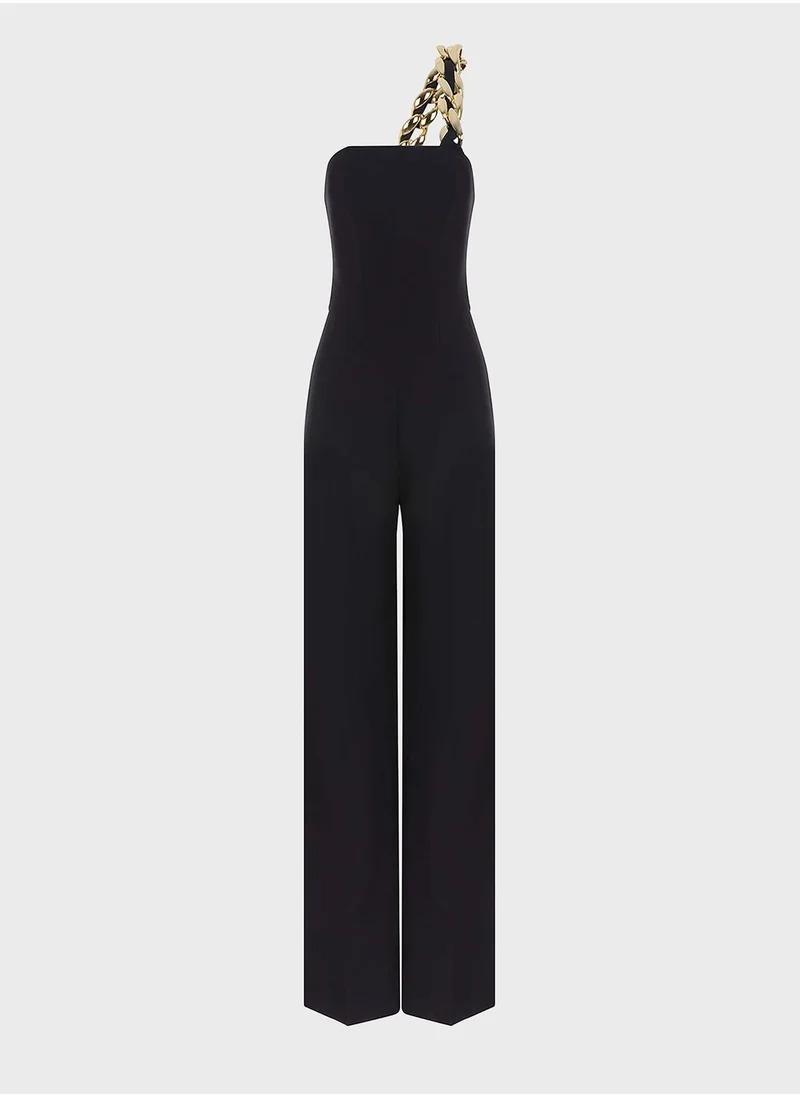 نوكتورن Chain Detail One Shoulder Jumpsuit