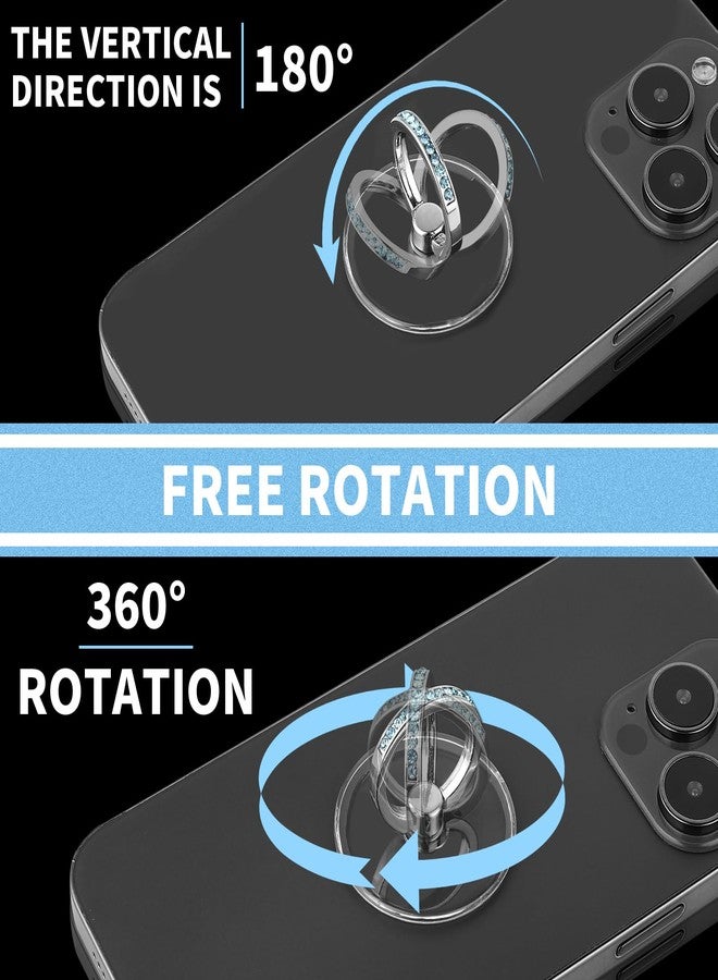 Ymapinc Cell Phone Ring Holder, Phone Case Ring, Bling Phone Ring Holder Grip with Rhinestone Finger Grip 360° Rotation Compatible with Phones Tablets Case - Image 3