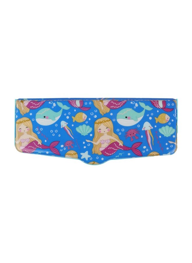 SMILY KIDDOS Smily Kiddos Multi Functional Pop Out Pencil Box for Kids Stationery for Children | 24.5 x 4 x 10cm | - Mermaid Theme - Blue  - Image 3