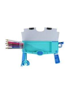 SMILY KIDDOS Smily Kiddos Multi Functional Pop Out Pencil Box for Kids Stationery for Children | 24.5 x 4 x 10cm | - Mermaid Theme - Blue  - Image 2