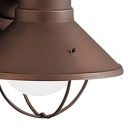 Kichler Seaside 7.5" 1 Light Outdoor Wall Light with Glass Globe Black - Image 4