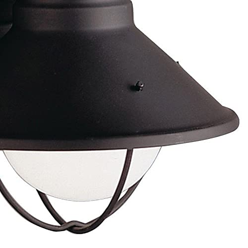 Kichler Seaside 7.5" 1 Light Outdoor Wall Light with Glass Globe Black - Image 3