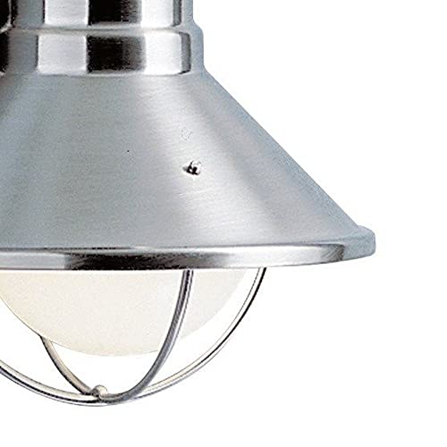 Kichler Seaside 7.5" 1 Light Outdoor Wall Light with Glass Globe Black - Image 2