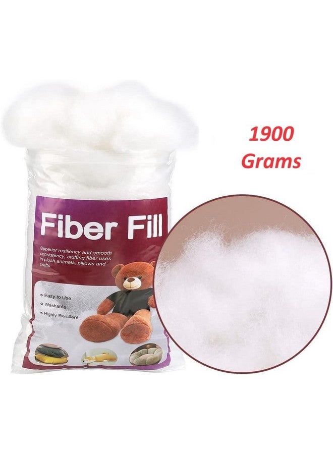 IMSMARTMART IMSMARTMART Premium Synthetic Cotton Filling - Racron Polyester Fiber | Cushions, Pillows, Toys | Non-Allergenic & Washable (1900 Grams) - Image 2
