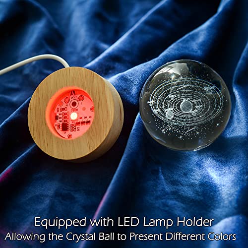 IFOLAINA 3D Solar System Crystal Ball 60mm Universe Gifts with Laser Engraved Model Astronomy Decor and Gift for Kids, Physics Enthusiasts, and Space Model Collectors - Image 4