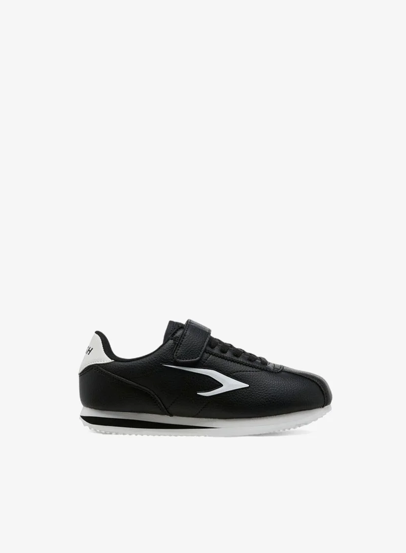 Dash Panelled Sneakers with Hook and Loop Closure