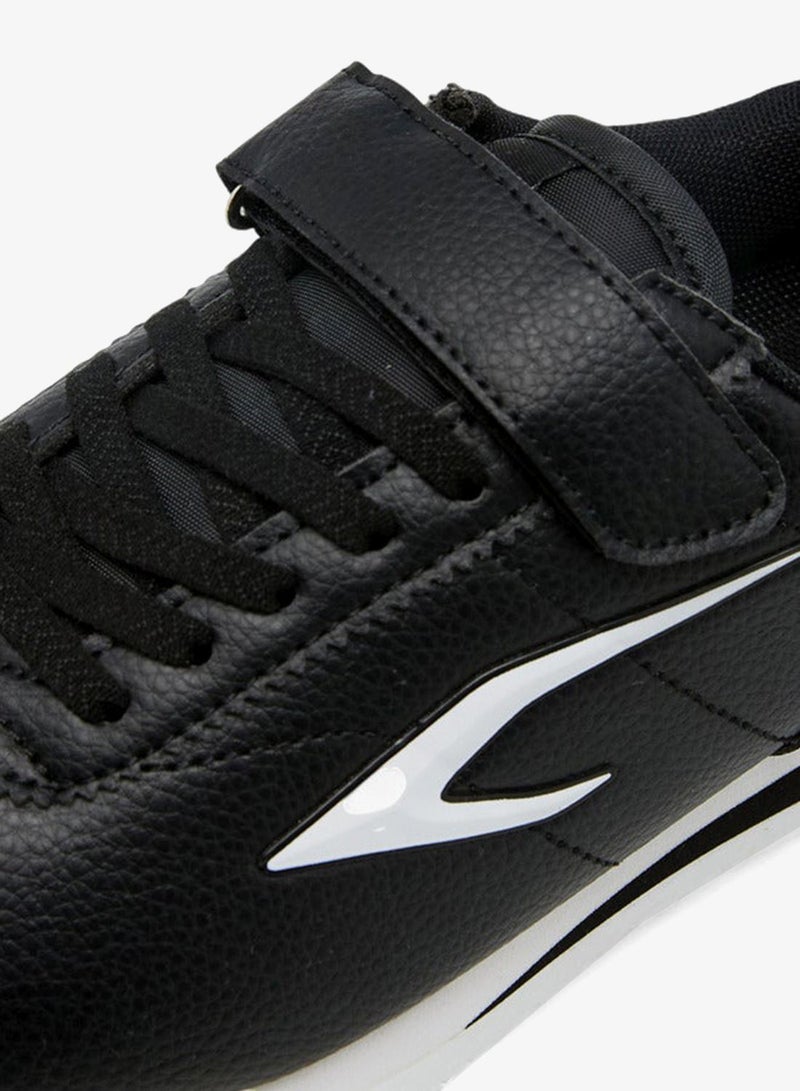 Dash Panelled Sneakers with Hook and Loop Closure - Image 4