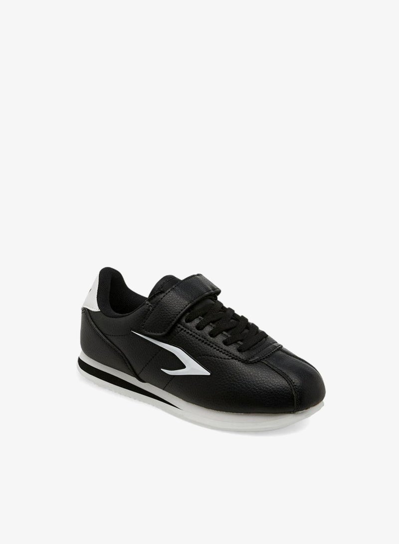 Dash Panelled Sneakers with Hook and Loop Closure - Image 2