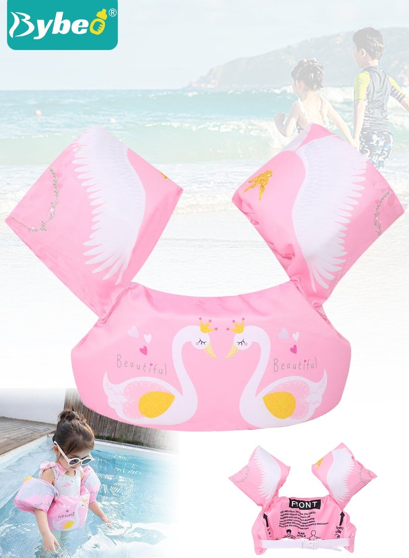 بيبو سترة سباحة للأطفال، سترة نجاة للأطفال مع حزام فخذي قابل للتعديل، وعاكسات سباحة للذراعين لمساعدة الأطفال على تعلم السباحة، دعم مرح مائي للأطفال من عمر 2 إلى 6 سنوات - Image 1