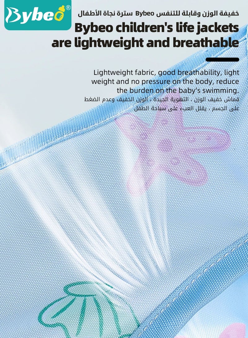 بيبو سترة سباحة للأطفال، سترة نجاة للأطفال مع حزام فخذي قابل للتعديل، وعاكسات سباحة للذراعين لمساعدة الأطفال على تعلم السباحة، دعم مرح مائي للأطفال من عمر 2 إلى 6 سنوات - Image 5