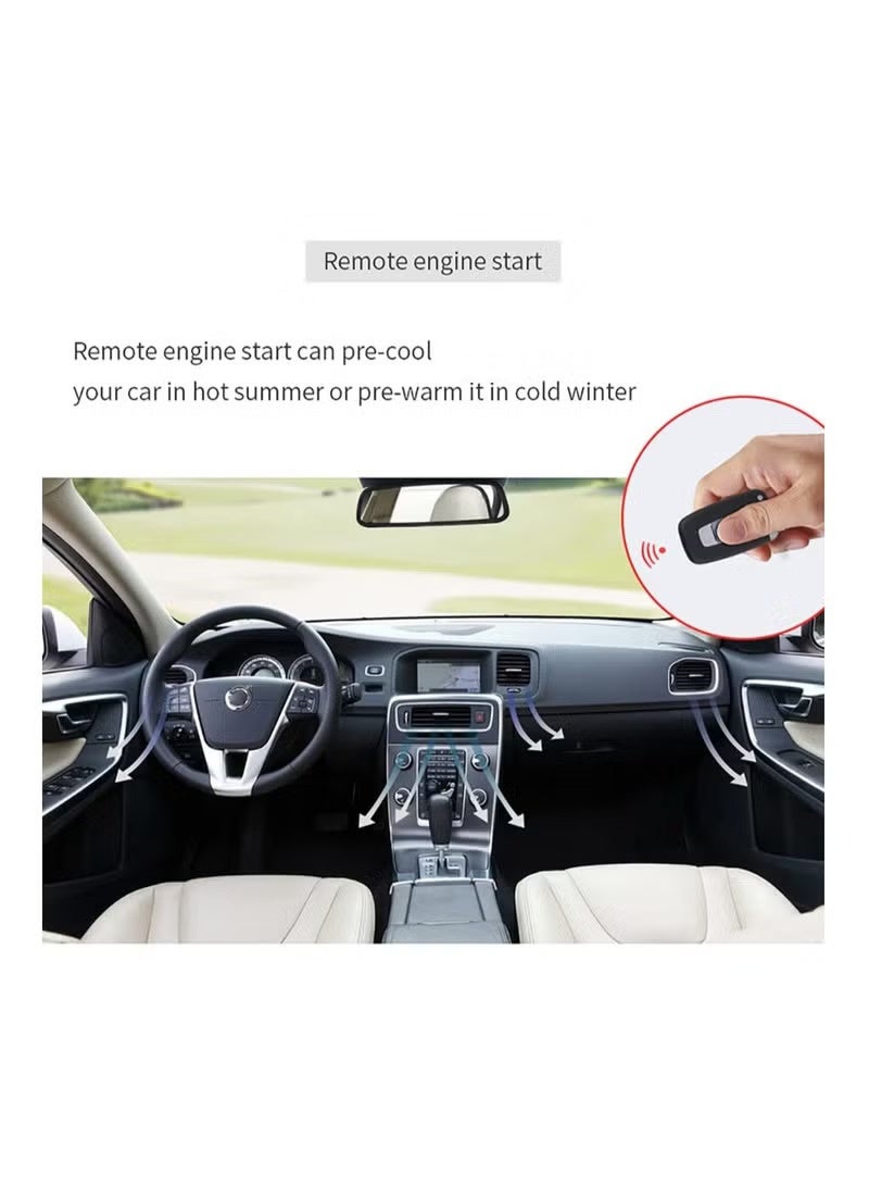 12V Car Passive Keyless Entry System PKE Engine Starter Push Button Vehicles Start/Stop Kit Safe Lock with 2 Smart Key - Image 4