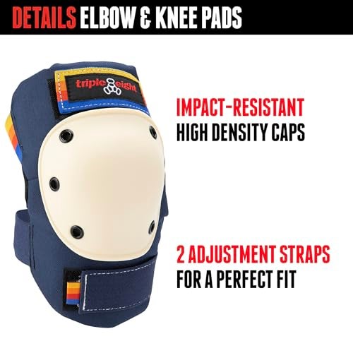 Triple Eight Saver Series 3-Pack Pad Set– Ideal for Skateboarding, In-line Skating, Roller Skating, and Biking - Image 4