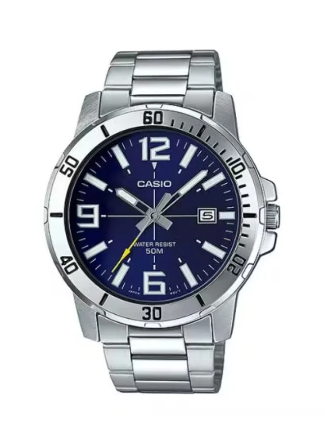 CASIO Men's Stainless Steel Analog Watch MTP-VD01D-2B - 45 mm