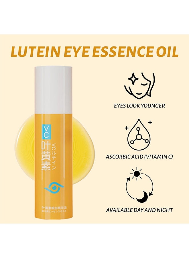 Dinkiss Lutein Eye Essence Oil, Vc Lutein Eye Essence Oil, Lutein Eye Serum, Lutein Eye Oil, Under Eye Oil Roller Ball, Japan Firming Anti-Aging Eye Serum For Eye Bags (8ml) - Image 3