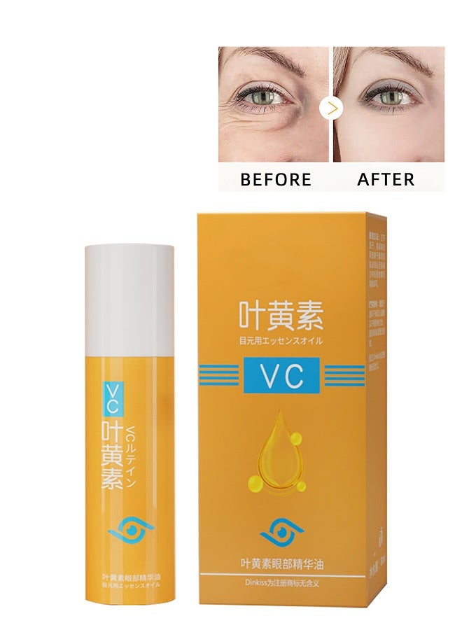 Dinkiss Lutein Eye Essence Oil, Vc Lutein Eye Essence Oil, Lutein Eye Serum, Lutein Eye Oil, Under Eye Oil Roller Ball, Japan Firming Anti-Aging Eye Serum For Eye Bags (8ml) - Image 1