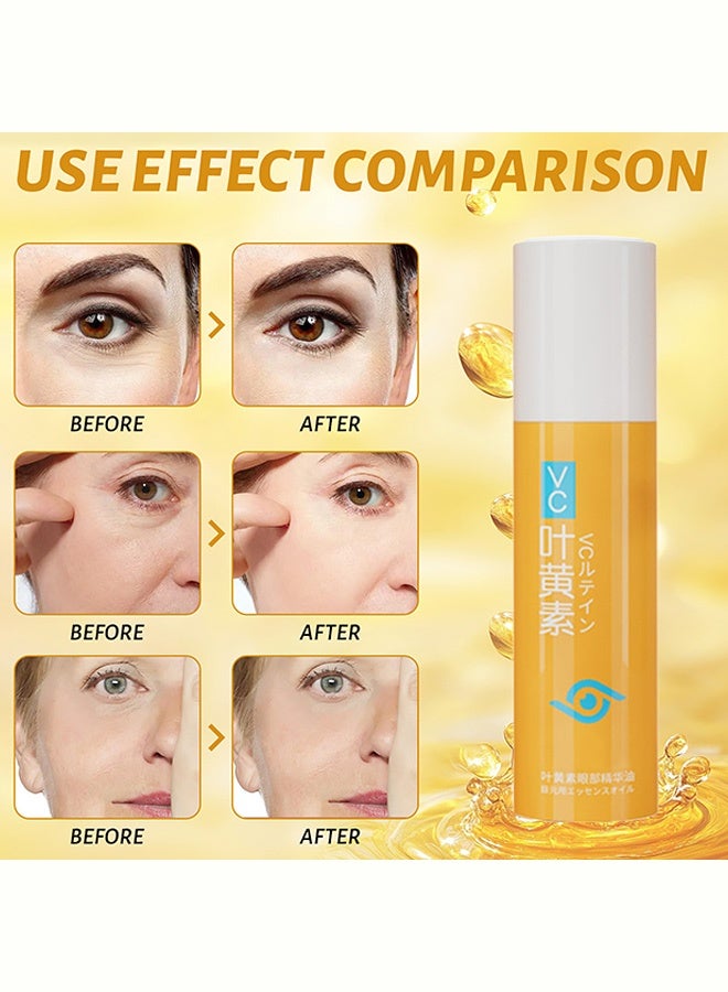 Dinkiss Lutein Eye Essence Oil, Vc Lutein Eye Essence Oil, Lutein Eye Serum, Lutein Eye Oil, Under Eye Oil Roller Ball, Japan Firming Anti-Aging Eye Serum For Eye Bags (8ml) - Image 5